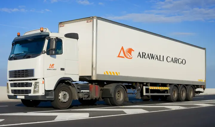 Arawali Hazardous Materials Transport L.L.C general cargo trailer on UAE highway